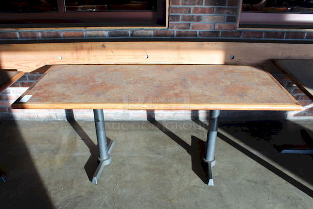 PARTY SIZE! Picnic Style Long Table With Heavy Duty Bases. 
72x30x29-1/2