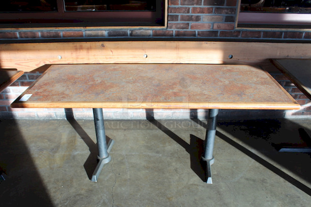 PARTY SIZE! Picnic Style Long Table With Heavy Duty Bases. 
72x30x29-1/2 - Image 1 of 1