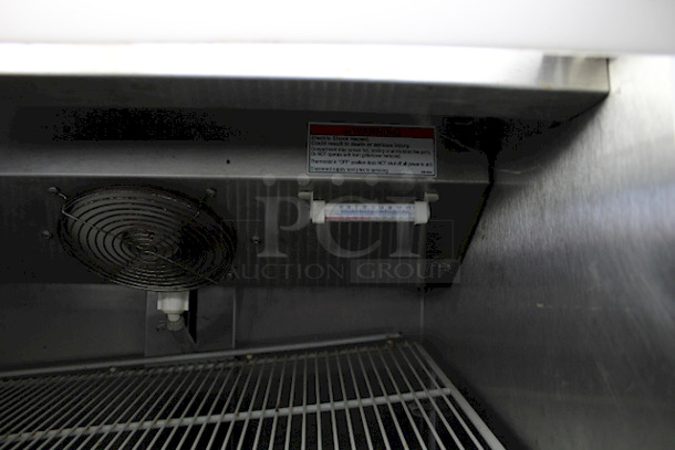 Beverage-Air RI18HC-HGS-26 One Section Glass and Solid Half Door Reach-In Refrigerator - 18 cu. ft. Tested, In Perfect Working Order. Refrigerator Was Ran For An Hour. Quickly Got To & Held Temperature. See Photos.  - Image 5 of 8