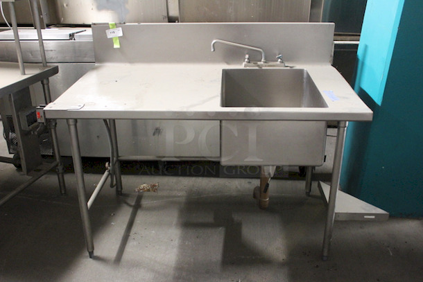 1 Compartment Prep-Sink With Left Side Prep Area