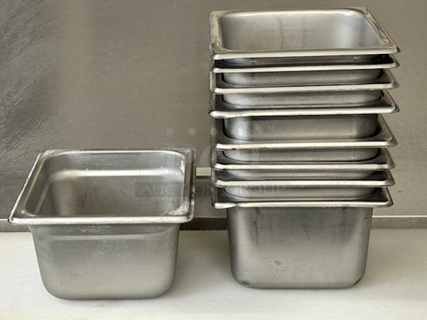 HIGH QUALITY! 1/6 Pans, 4" Deep. 9x Your Bid - Image 1 of 3