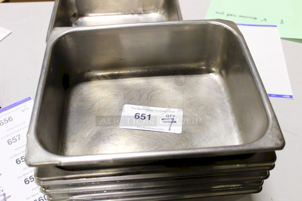 SWEET STACK! 1/2 Size Hotel Pans, 4" Deep, Stainless Steel. 7x Your Bid - Image 4 of 4