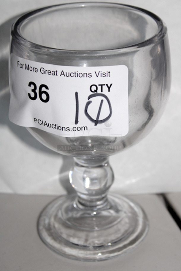 LIKE NEW! Schooner Glasses, Perfect For: Seafood Cocktail, Beer, Margaritas, Michelada, Fish Bowl, Variable Use Glass, Very Thick Glass. 10x Your Bid - Image 1 of 2