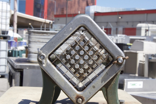 Choice Prep 1/4" French Fry Cutter Mounted To cutting Board.  - Image 8 of 9
