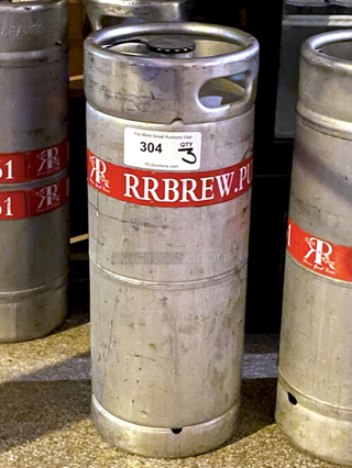 SWEET! ?Stainless Steel 1/6 Barrel Kegs, Sankey ? 1/6 barrel (20 Ltr) = 5.2 gallons = 41 pints = 55 12oz bottles (Sixtel). 3x Your Bid