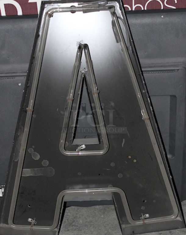 LARGE! Neon Black Letter "A". 
26-1/2x3x31-1/2 - Image 1 of 2