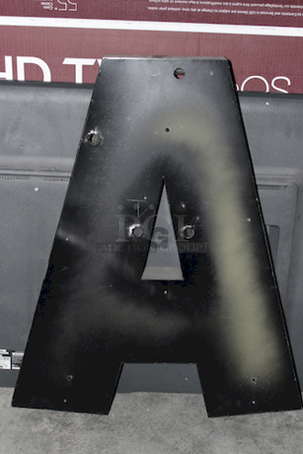LARGE! Neon Black Letter "A". 
26-1/2x3x31-1/2 - Image 2 of 2