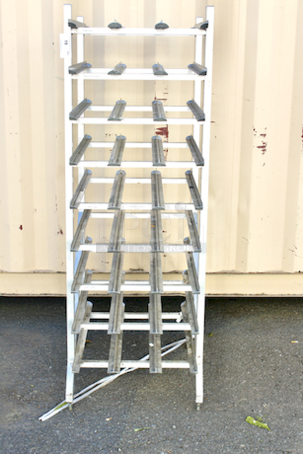 Full Size Stationary Aluminum Can Rack for #10 and #5 Cans 25x35-1/2x72