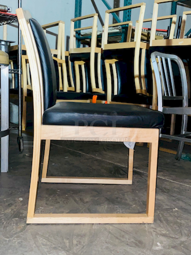 LOT of 14! Beautiful Padded Wood Chairs
21x21-1/4x38” (18-1/2” Seat Height)
14x Your Bid.
 - Image 2 of 6