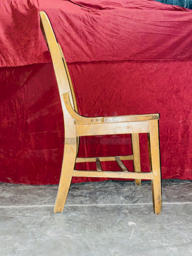 HUGE LOT! (60) Wooden School House Chairs. 
17x19-1/2x35 (18” Seat Height).

60x Your Bid - Image 5 of 6