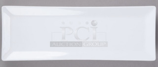 OUTSTANDING! Thunder Group 29115WT Classic White 15" x 5 1/4" Rectangular Melamine Plate. 27x Your Bid