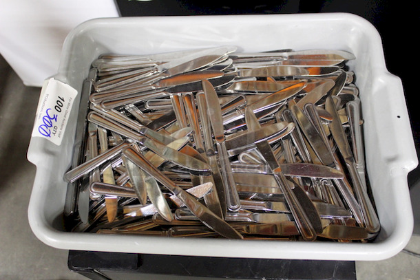 HUGE LOT! 300 Superior Radianz Dinner Knives With Bus Tub. 300x Your Bid.  - Image 1 of 2