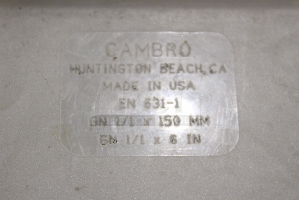 Cambro 16CW Camwear Full Size Food Pans, 6” Deep.
12-3/4x20-7/8x6
4x Your Bid
 - Image 9 of 9