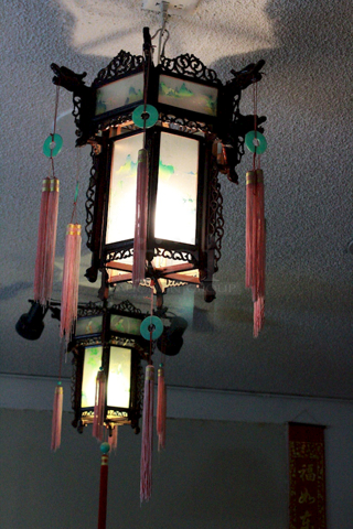 VINTAGE! Classical Chinese Hanging Lanterns With Ornate Carvings & Designs, With Light Fixture.