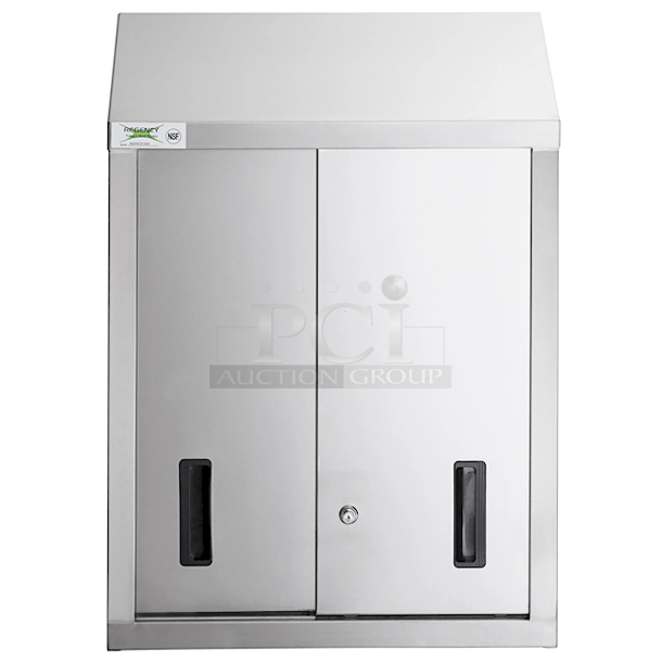 BRAND NEW SCRATCH & DENT! Regency 600WCS1524 24" Stainless Steel Wall Cabinet with Sliding Doors. 24X15X32 - Image 3 of 3