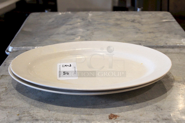 NICE! G.E.T. M-4010 Melamine Serving Platters 16 1/4" x 12", White. 
2x Your Bid
 - Image 2 of 2