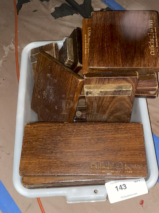 MASSIVE LOT of Wood Serving Trays, Rectangle and Square. 12"x5-1/2" & 8"x8" - Image 1 of 5