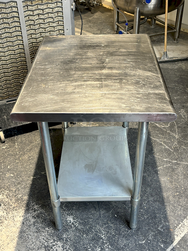 LIKE NEW! Heavy Duty 30"x24" Stainless Steel Work Table With Galvanized Under-Shelf - Image 6 of 7