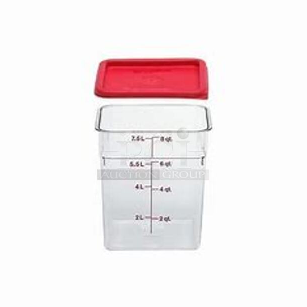 One 8 Quart Food Storage Container With Lid.  - Image 1 of 1