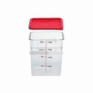 One 8 Quart Food Storage Container With Lid. 