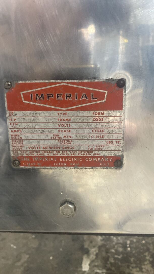 Biro Heavy duty meat grinder 7 1/2 HP machine only    - Image 6 of 6