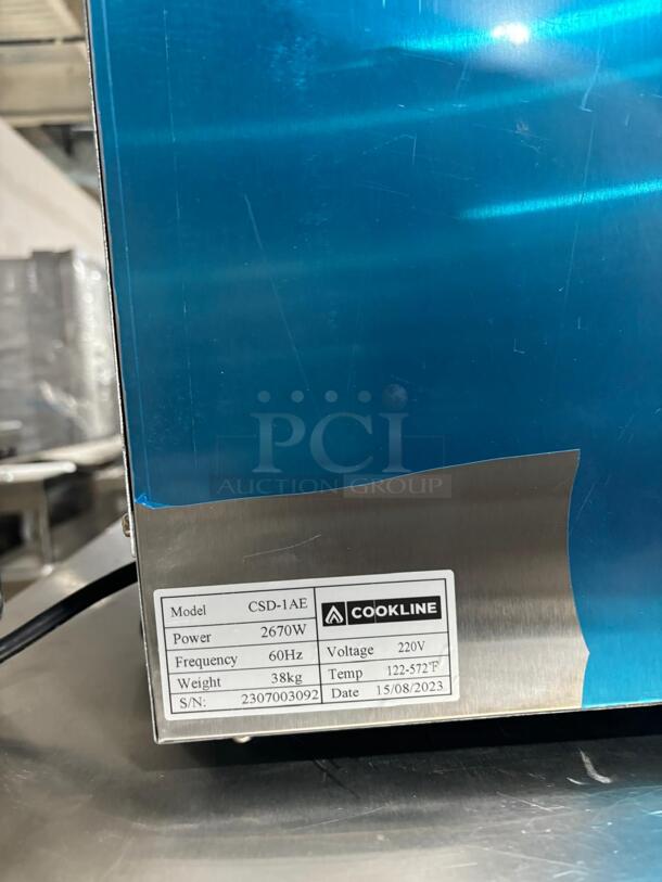 Brand New Cookline CSD-1AE 24" Commercial Half Size Electric Countertop Convection Oven, 220-240V
 - Image 4 of 5