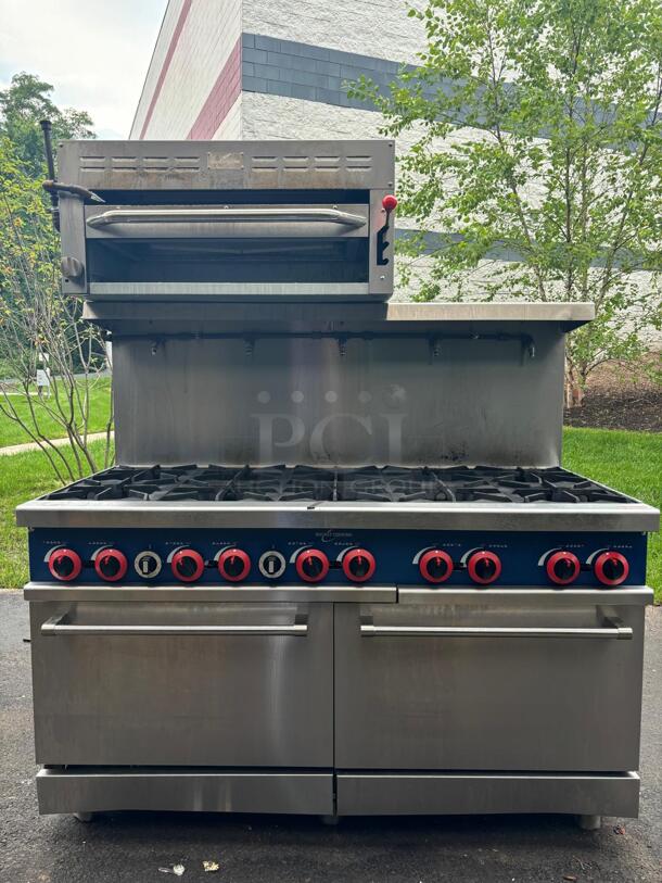 60 in. 5.9 cu. ft. Commercial 10 Burner Double Oven Gas Range in Stainless Steel
 - Image 5 of 8