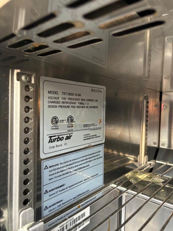 Turbo Air Undercounter Freezer Solid Door Two Section With Shelves and Storage
 - Image 3 of 5