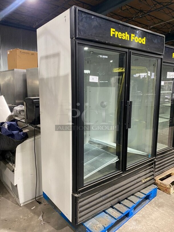 True 2 Door Reach In Cooler Merchandiser! With View Through Doors! With Poly Coated Racks! Model: GDM49 SN:7443104 115V 1PH - Image 7 of 7