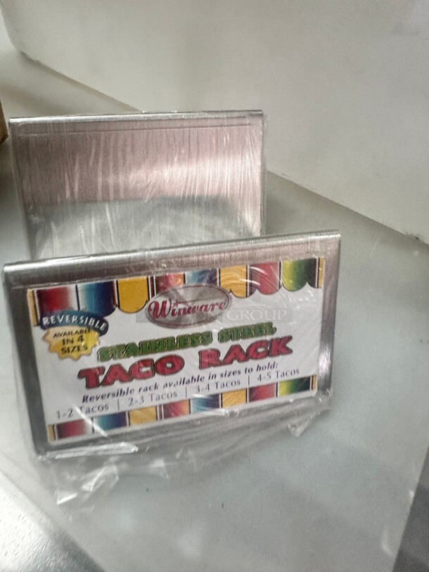 New Winco TCHS-12 Taco Holder - Holds 1 to 2 Tacos, Solid, Stainless Steel - Image 5 of 5