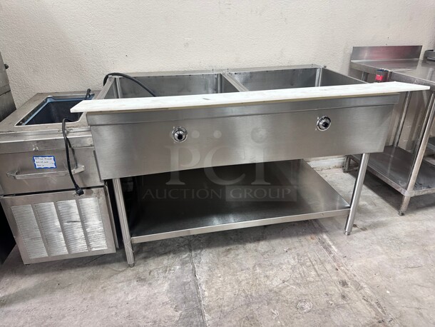 Commercial Heavy Duty Eclectic Steam Table 220 Volt 1 Phase Tested and Working - Image 1 of 9