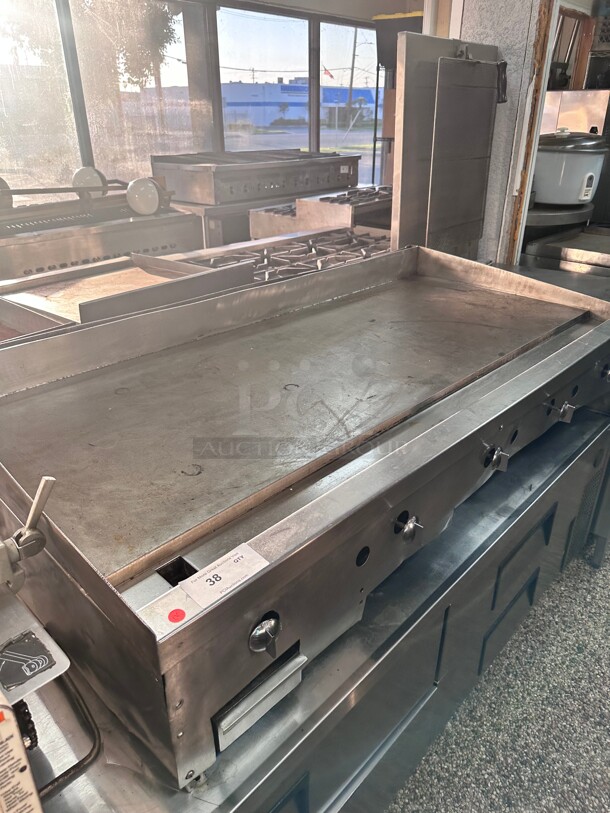 Certified Working! Commercial 60 inch Gas Heavy Duty Flat Grill Griddle NSF With 1 Inch Steel Top  - Image 3 of 7