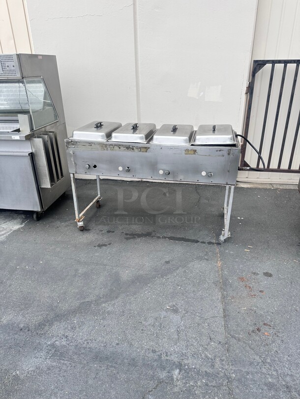 Commercial 54 inch Hot Food Table w/ (4) Wells & Cutting Board, Natural Gas  - Image 5 of 6