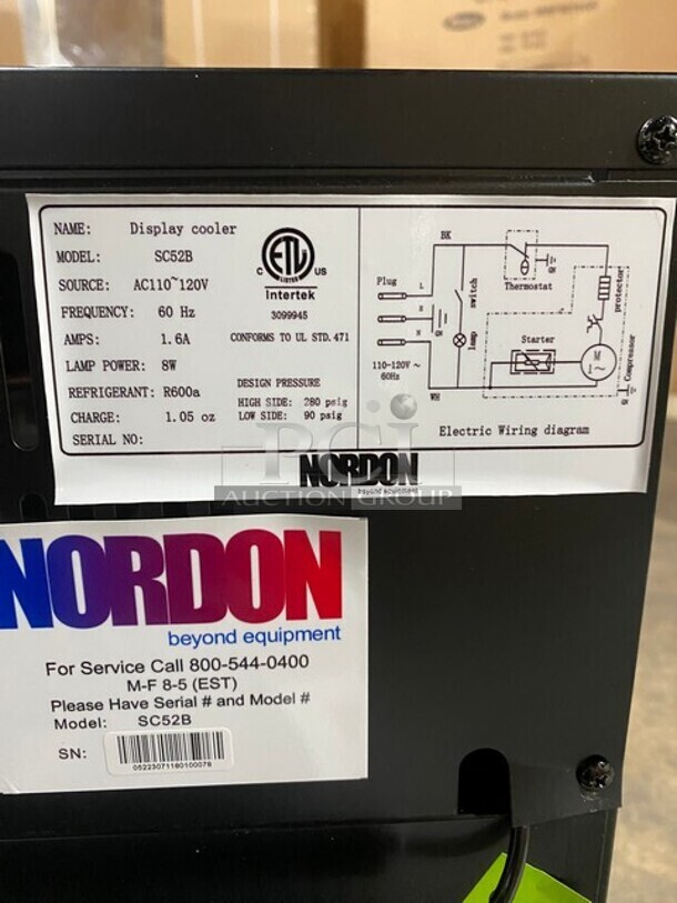 Brand New In Box! Nordon Countertop Glass Door Merchandiser! MODEL SC52B - Image 8 of 10