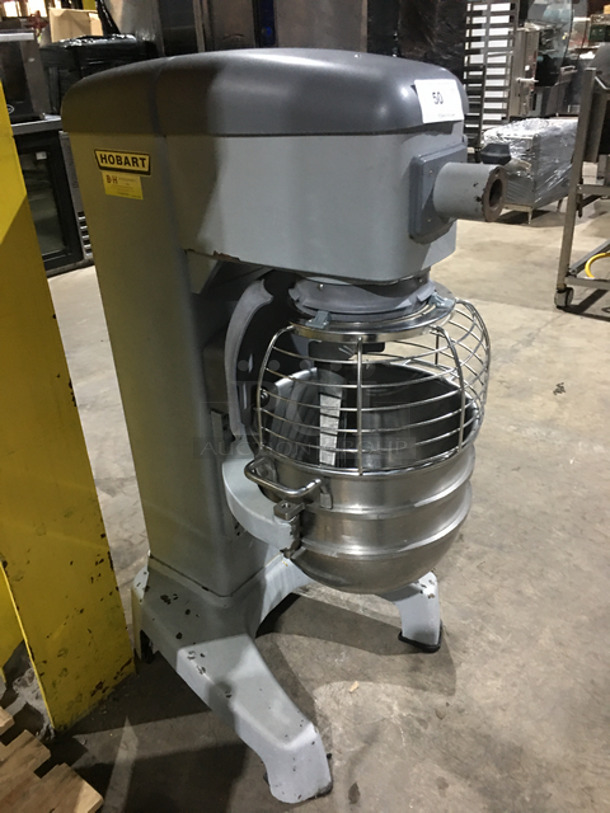 GORGEOUS! Hobart Legacy Metal Commercial 30 Quart Planetary Mixer! With Stainless Steel Mixing Bowl! With Bowl Guard and Paddle Attachment! Model: HL300 200/240V 1/3Phase! Works Great!  - Image 2 of 10