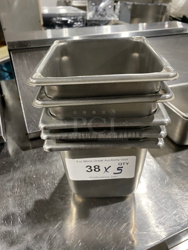 Commercial 1/6 Deep Drop In Pans! 5 X Your Bid! - Image 1 of 4
