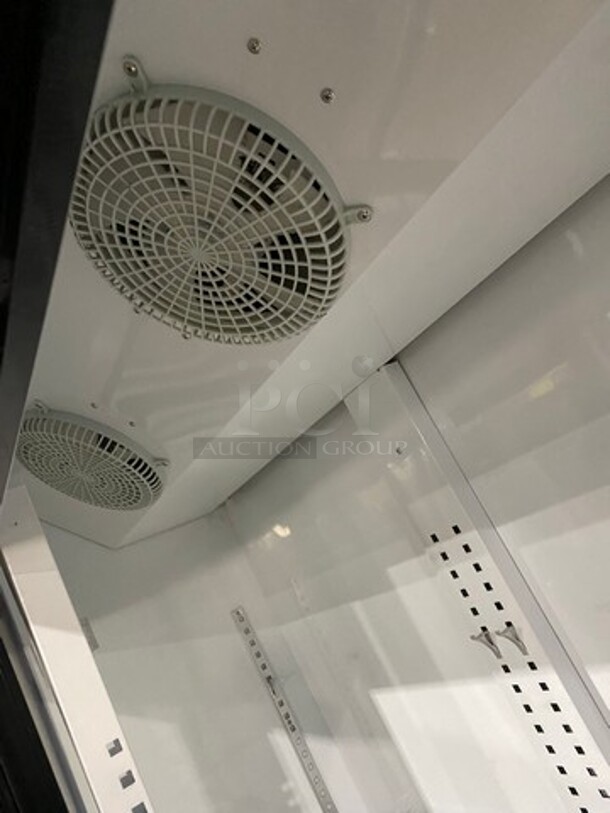 Commercial Refrigerated 2 Door Reach In Cooler Merchandiser! With View Through Doors! Poly Coated Racks! Model: CSD1200S SN: 1200WAB20160804016 120V - Image 6 of 8