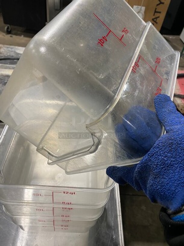 Cambro 12Qt Clear Poly Food Containers! 5x Your Bid! - Image 7 of 7
