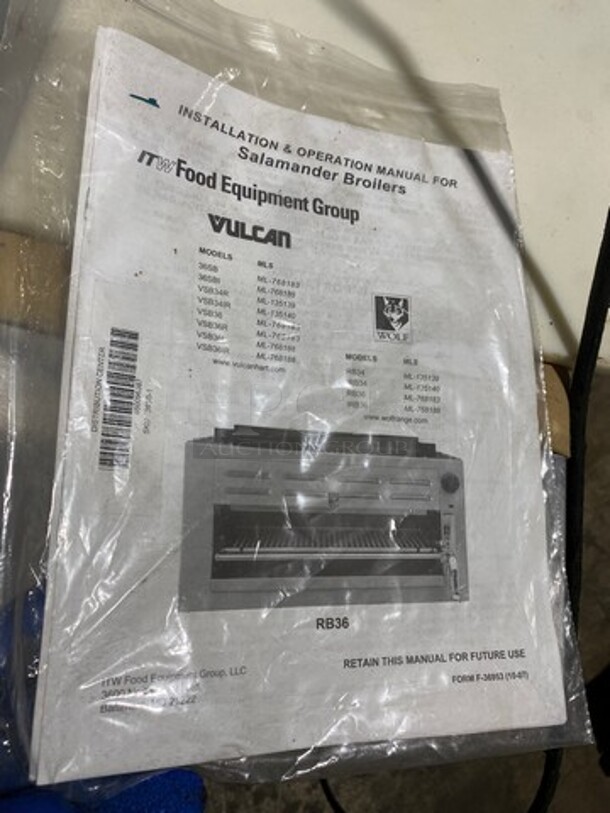 NEW! NEVER USED! Vulcan Commercial Countertop Gas Powered Salamander! All Stainless Steel! - Image 8 of 9