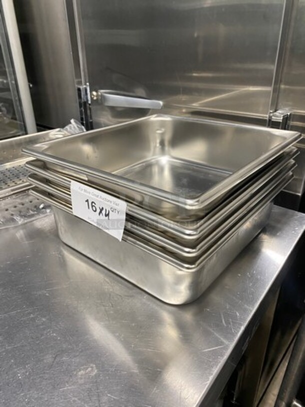 NEW! Commercial Steam Table/ Prep Table Food Pans! All Stainless Steel! 4x Your Bid! - Image 3 of 7