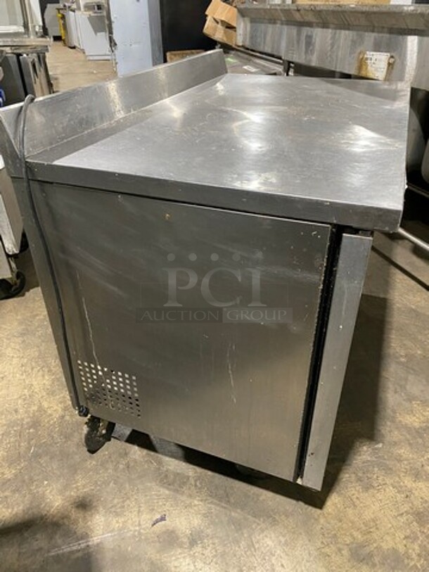 True Commercial 2 Door Refrigerated Lowboy/Worktop Cooler! With Backsplash! All Stainless Steel! On Casters! WORKING WHEN REMOVED! Model: TWT48 SN: 7214715 115V 60HZ 1 Phase - Image 4 of 8