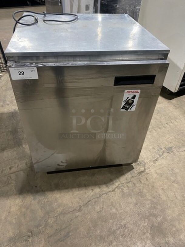 Delfield Commercial Single Door Lowboy/Worktop Cooler! With Rack! All Stainless Steel! Model: 406CADHLDD1 SN: 0808152000285 115V 60HZ 1 Phase - Image 1 of 8