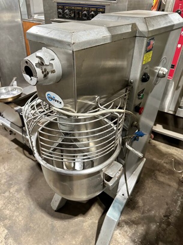 NICE! Univex Commercial 30 Quart Planetary Mixer! With Mixing Bowl And Guard! With Paddle Attachment! WORKING WHEN REMOVED! Model: SRM30 SN: M08020154 115V 60HZ 1 Phase - Image 4 of 10