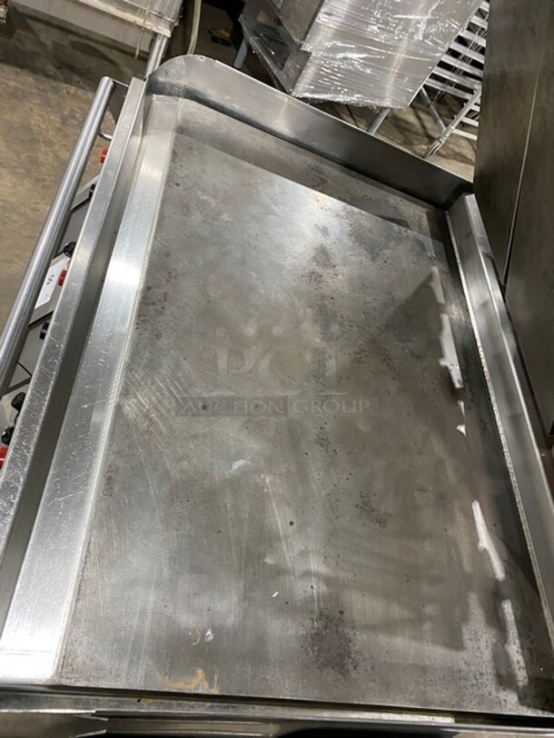 WOW! LATE MODEL! 2017 Taylor Gas Powered Planten 2-Sided Grill! With Back And Side Splashes! All Stainless Steel! On Casters! Model: L81122 SN: M7116813 - Image 6 of 12