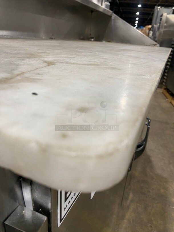 Bari Commercial Refrigerated Pizza Prep Table! With Marble Top! With 3 Door Storage Space Underneath! All Stainless Steel! On Casters! - Image 6 of 9