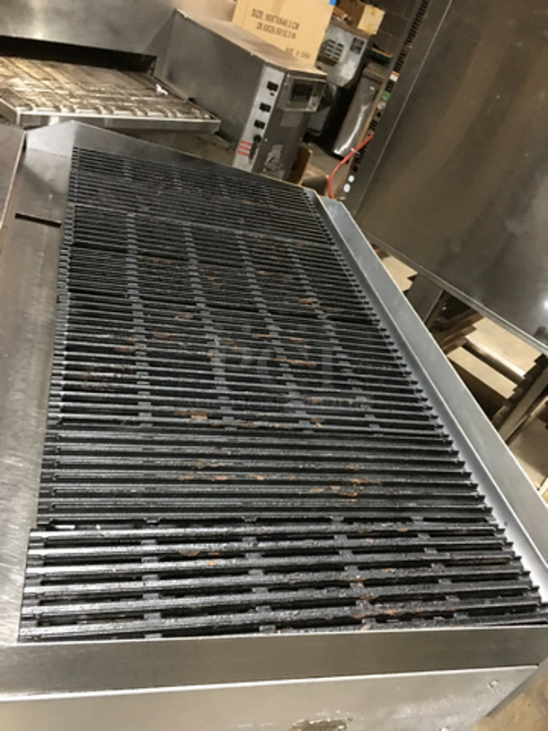 WOW! Bakers Pride Gas Powered Commercial Char Grill! All Stainless Steel! With Underneath Storage Space! With Side Splashes! On Casters! - Image 5 of 9