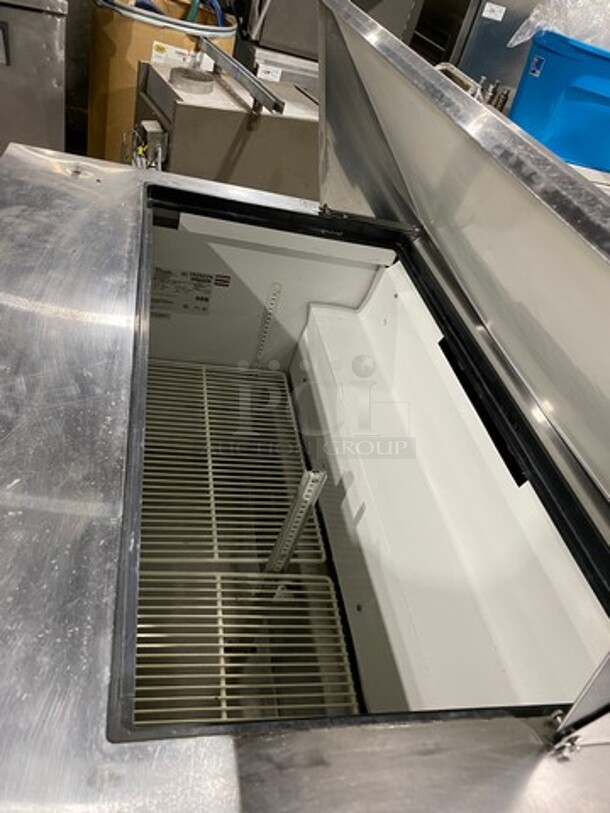 True Commercial Refrigerated Sandwich Prep Table! With 2 Door Underneath Storage Space! With Poly Coated Racks! All Stainless Steel! On Casters! Model: TSSU4818MB SN: 7025224 115V 60HZ 1 Phase - Image 8 of 9