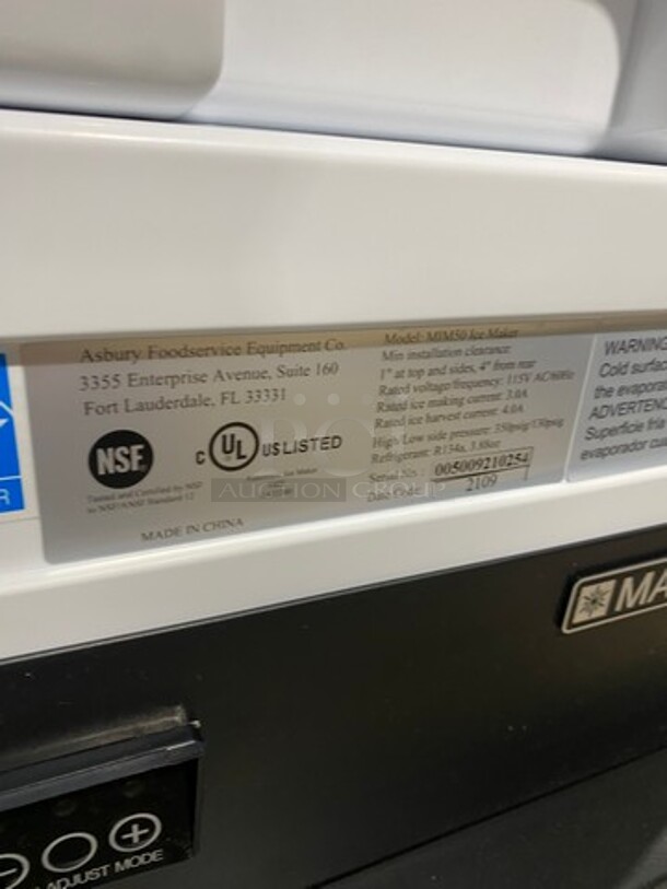 NICE! BRAND NEW! IN THE BOX! Maxx Ice Undercounter Automatic Ice Maker Machine! Model: MIM50 SN: 005009210254 115V - Image 8 of 12