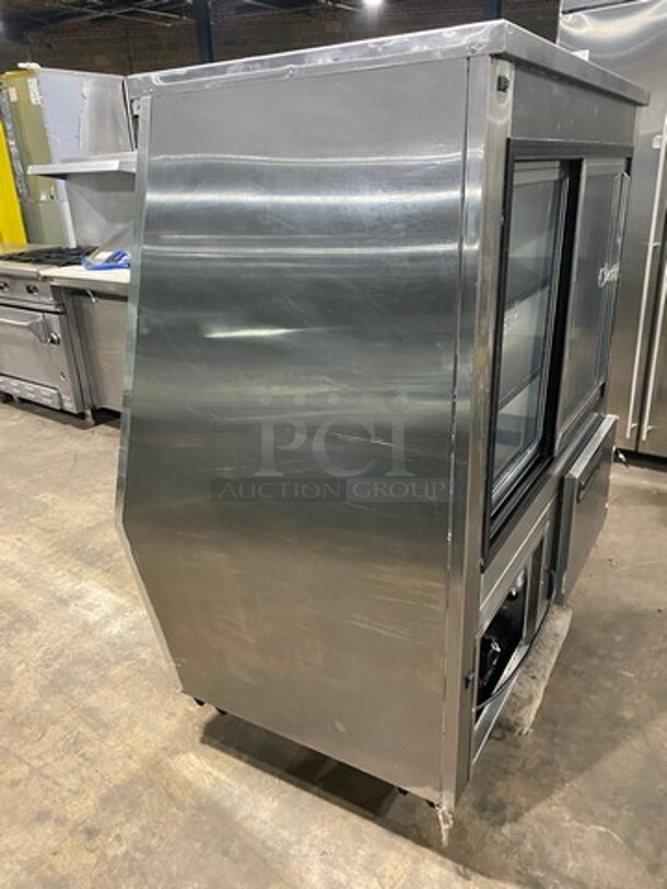 2016 Leader Commercial Refrigerated Deli Display Case Merchandiser! With Slanted Front Glass! With Sliding Rear Access Glass Doors! All Stainless Steel! Model: HDL48SC SN: PZ03S2107 115V 60HZ 1 Phase - Image 2 of 9