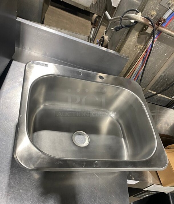 NEW! Intertek Stainless Steel Single Drop-in Hand Sink! MODEL HS20171 - Image 2 of 5